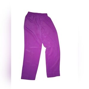 Vintage Purple Pants Elastic Waist